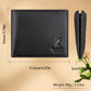 Genuine Leather Travel Wallet Black Top Grain Storage Organizer - genuine leather