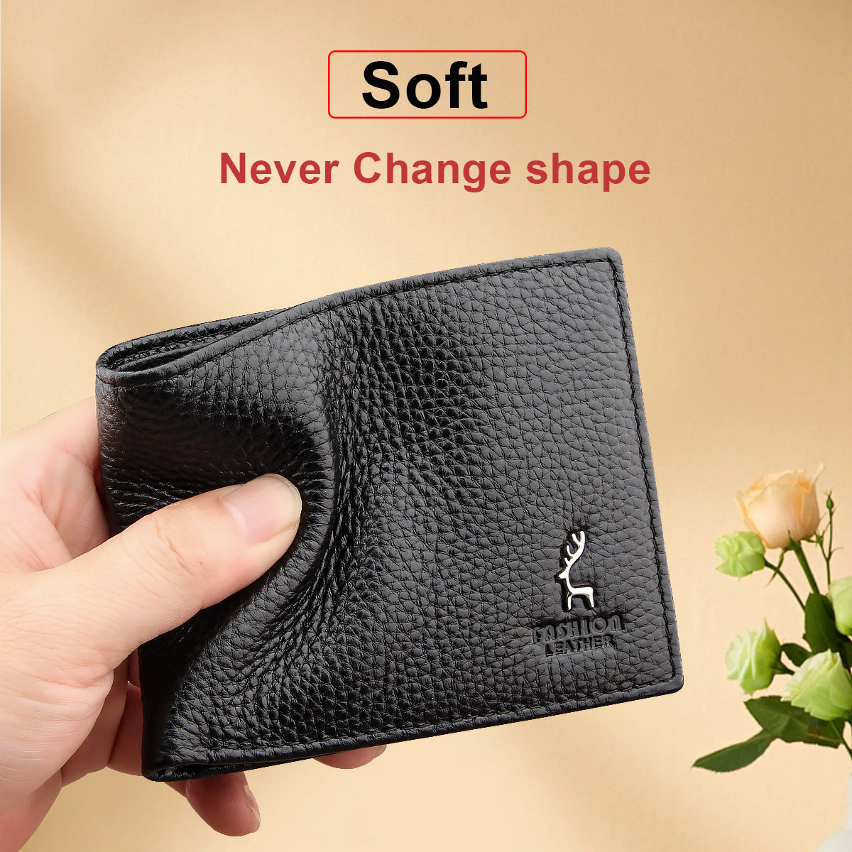 Genuine Leather Travel Wallet Black Top Grain Storage Organizer - genuine leather