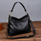 Genuine Leather Vertical Suitcase Medium Soft Cowhide Bag Black Taro - by Teleplus genuine leather