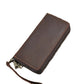 Genuine Leather Wallet for Business Travel in Brown Universal Fit CHF - Men Stylishly Retro united states chf genuine