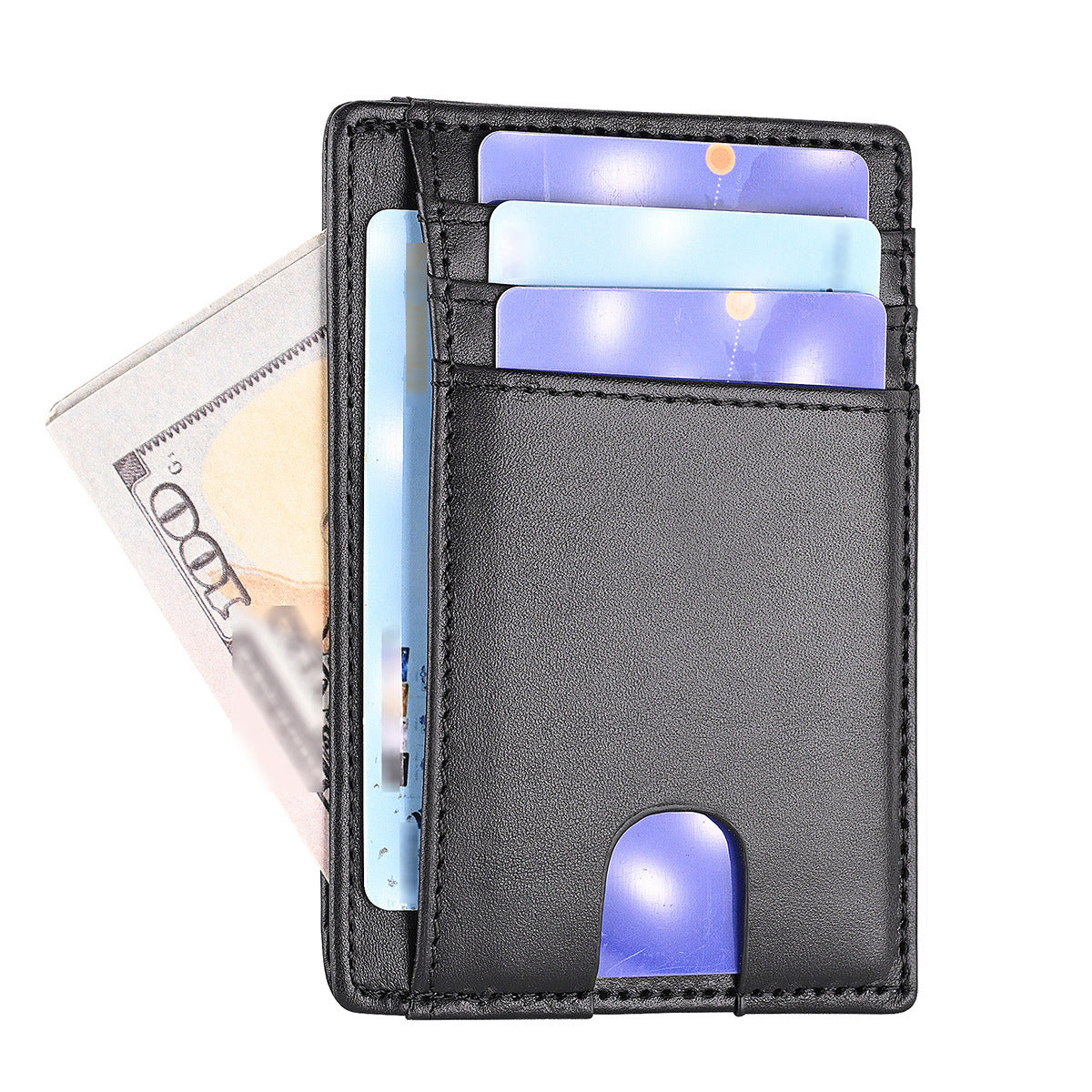 Genuine Leather Wallet for Men and Women with Solid Color Design - Teleplus genuine leather wallet solid color design