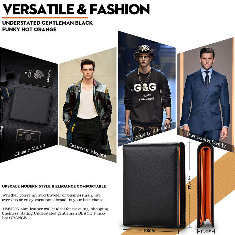 Genuine Leather Wallet for Men with Currency and Card Holder in United States - Upgrade Your Game Cowhide Charm united