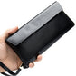 Genuine Leather Wallet with Anti-Magnetic Lining and Theft Protection - for Cash Card Hoarders genuine leather wallet