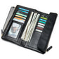 Genuine Leather Wallet with Anti-Magnetic Lining and Theft Protection - for Cash Card Hoarders genuine leather wallet