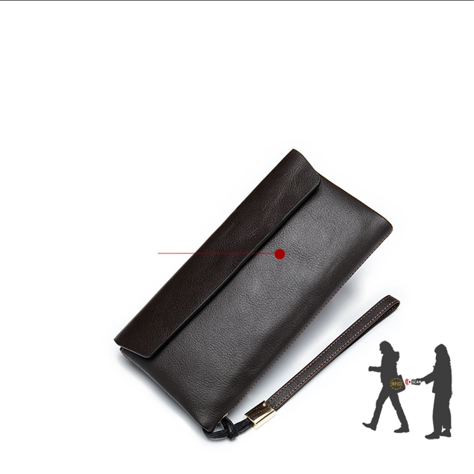 Genuine Leather Wallet with Anti-Magnetic Lining and Theft Protection - for Cash Card Hoarders genuine leather wallet