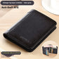 Genuine Leather Wallet with Contrasting Colors and Card Slots - Teleplus genuine leather wallet contrasting colors card