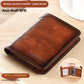 Genuine Leather Wallet with Contrasting Colors and Card Slots - Teleplus genuine leather wallet contrasting colors card