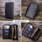 Genuine Leather Wallet with Layer Cowhide and Waterproof Polyester Lining - Teleplus genuine leather wallet waterproof
