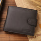 Genuine Leather Wallet with Solid Color Polyester Lining for Daily - Teleplus genuine leather wallet solid color