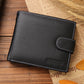 Genuine Leather Wallet with Solid Color Polyester Lining for Daily - Teleplus genuine leather wallet solid color