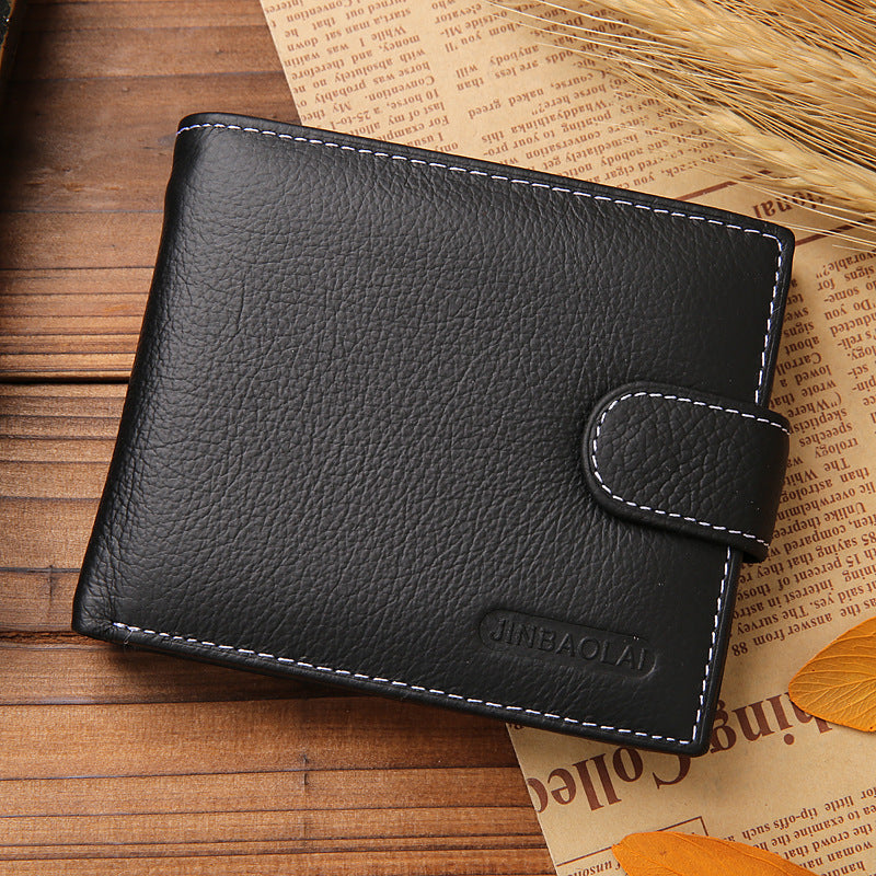 Genuine Leather Wallet with Solid Color Polyester Lining for Daily - Teleplus genuine leather wallet solid color
