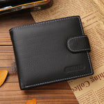 Genuine Leather Wallet with Solid Color Polyester Lining for Daily - Teleplus genuine leather wallet solid color