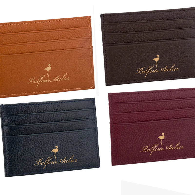 Genuine Leather Wallets Set for Men and Women Cowhide Solid Color - Teleplus