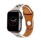 Genuine Leather Watch Bracelet Breathable Stylish Compatible with Apple - Breathe Easy Our Chain leather bracelet