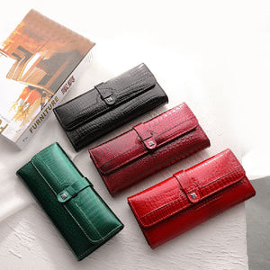Genuine Leather Women’s Purse in Wine Red Black Peacock Blue CHF - Brighten Up Your Summer with a Snazzy Wallet united