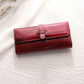 Genuine Leather Women’s Purse in Wine Red Black Peacock Blue CHF - Brighten Up Your Summer with a Snazzy Wallet united