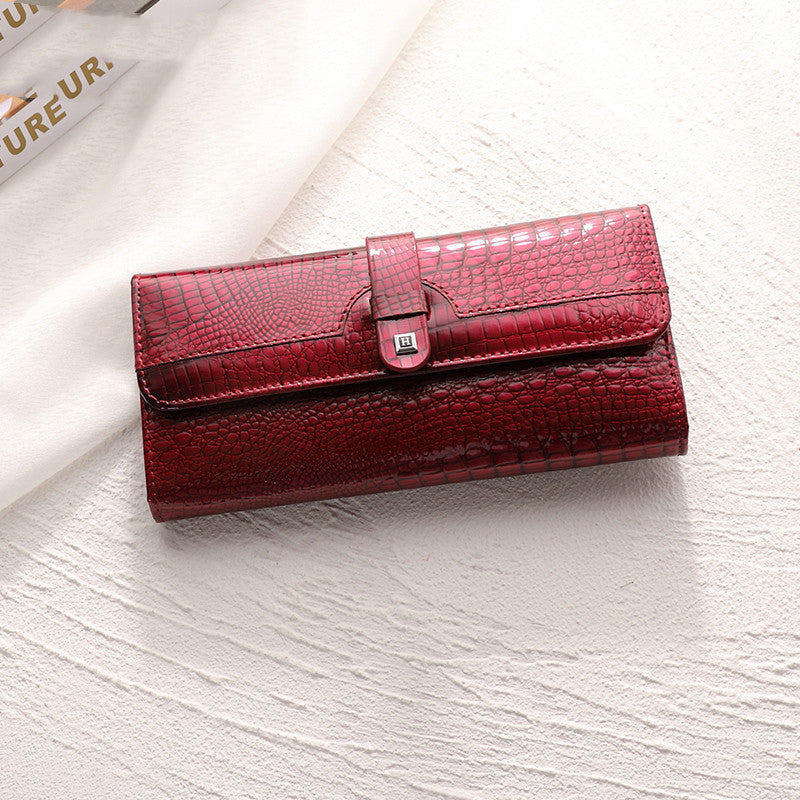 Genuine Leather Women’s Purse in Wine Red Black Peacock Blue CHF - Brighten Up Your Summer with a Snazzy Wallet united