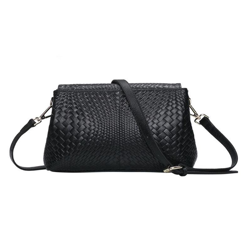 Genuine Leather Woven Crossbody Bag Small for Daily - Use woven bag crossbody genuine leather small