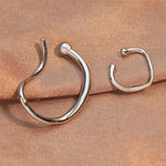 Electroplated White Gold Geometric Earrings for Women in the United States - Plated Two Kinds Fun Flair united states