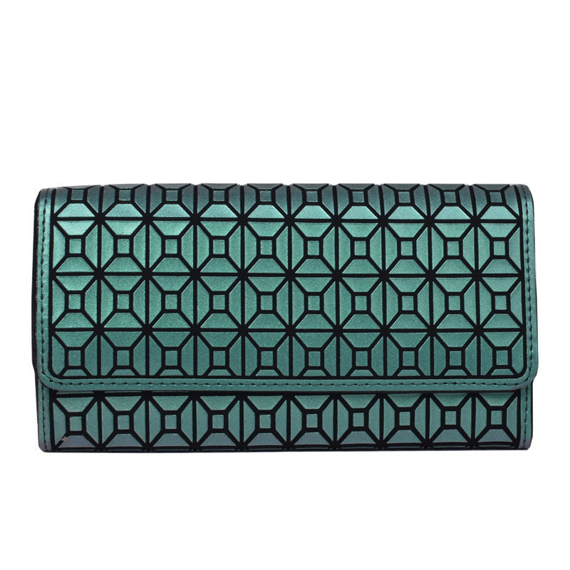 Geometric Pattern Lining Polyester Suitcase with Frosted PU Leather for United States - Rhombus Wallet: Where Geometry