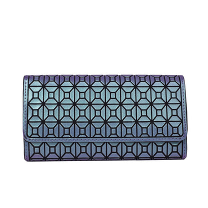 Geometric Pattern Lining Polyester Suitcase with Frosted PU Leather for United States - Rhombus Wallet: Where Geometry