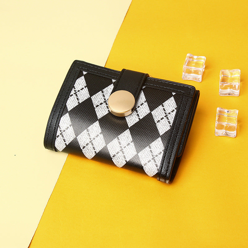 Geometric Pattern Polyester Plaid Wallet and Suitcase Packing Accessories - Thousand Birds Purse: Style Meets