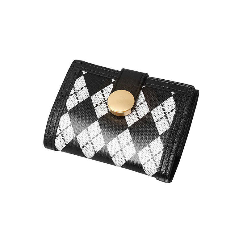 Geometric Pattern Polyester Plaid Wallet and Suitcase Packing Accessories - Thousand Birds Purse: Style Meets