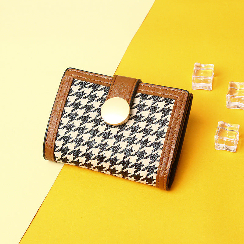 Geometric Pattern Polyester Plaid Wallet and Suitcase Packing Accessories - Thousand Birds Purse: Style Meets