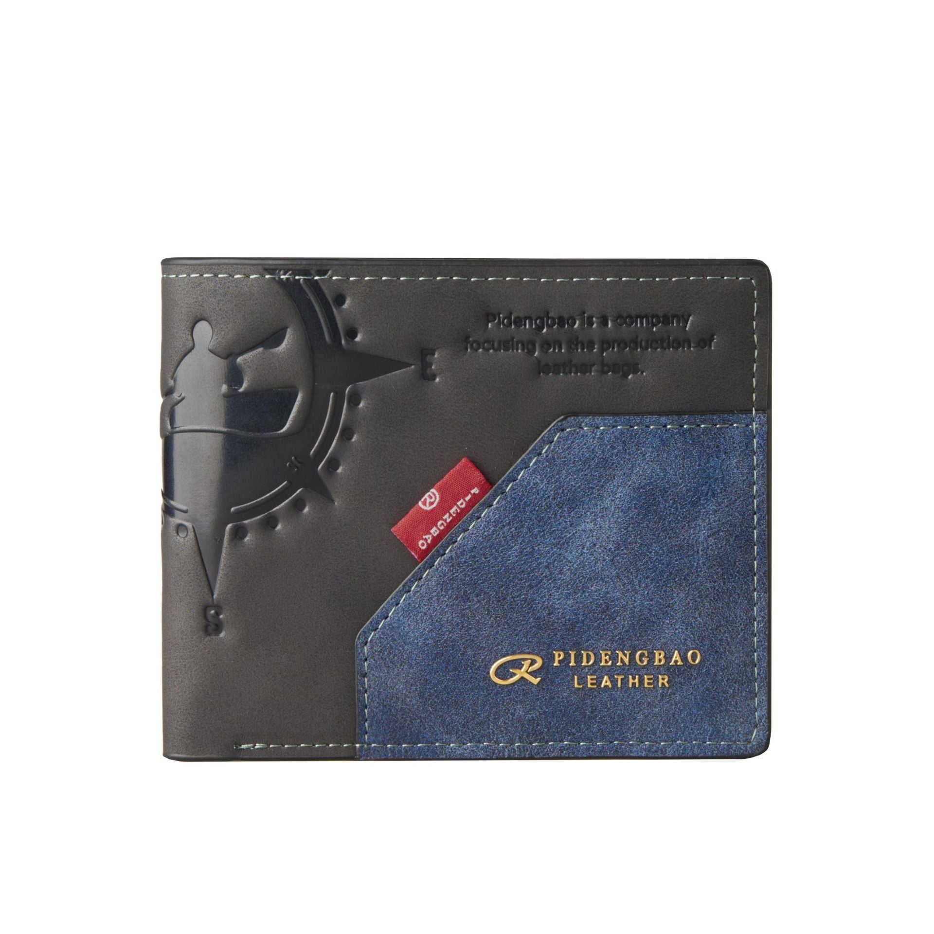 Geometric Pattern PU Leather Wallet RFID Blocking Slim Bifold for Men and Women