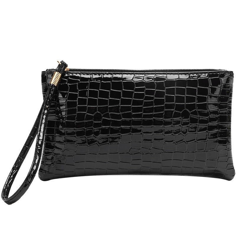 Geometry Black Red Brown Pink Gray Storage PU Leather Sewing Thread Bag - Chic Bamboo Handbag for Stylishly Retro