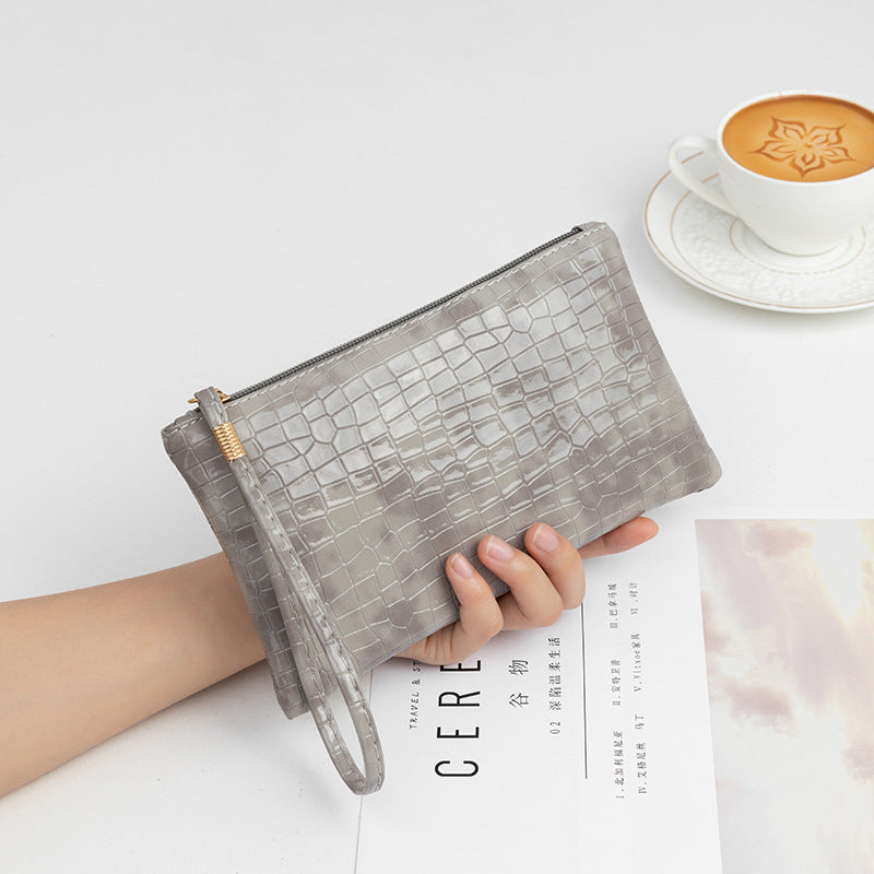 Geometry Black Red Brown Pink Gray Storage PU Leather Sewing Thread Bag - Chic Bamboo Handbag for Stylishly Retro