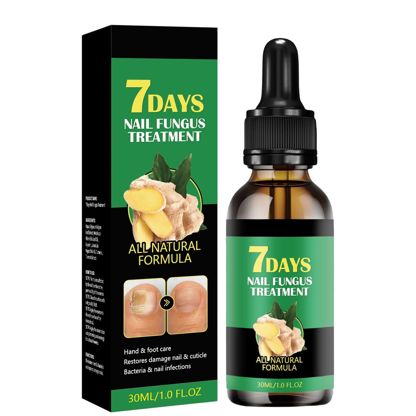 Ginger Care Solution for Soft Nail Polish Repair 30ml Treatment Oil - ginger care solution soft nail polish repair