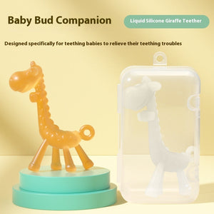 Giraffe Teether with Nano Silver for Safe Teething Relief in the United States - Teether: Molar Rod Tiny Chomps united