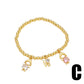 Girl Pendant Bracelet Gold-plated Inlaid Heart-shaped Zircon - Gold-Plated Girl Pendant Bracelet with Heart Zircon