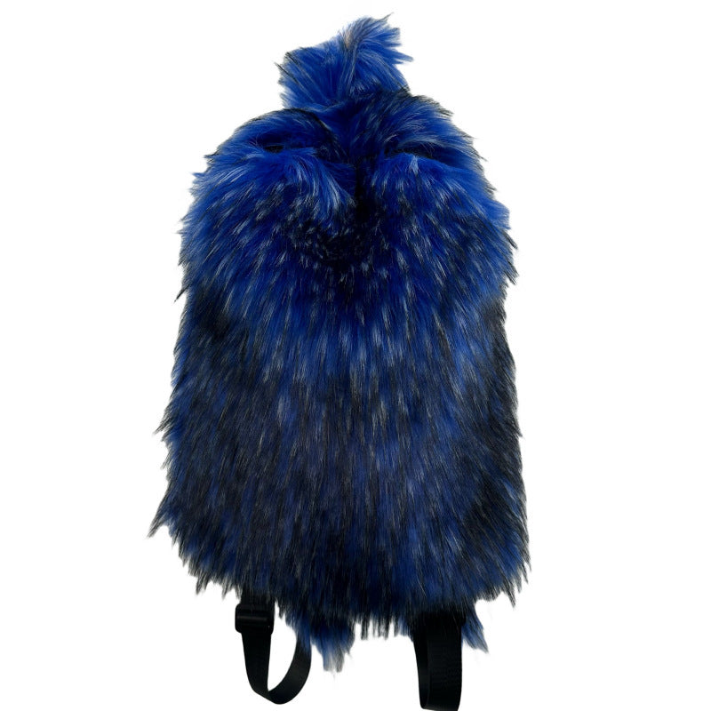 Girl Plush Backpack with Fur Hot Style in Various Bright Colors - fur hot girl plush backpack