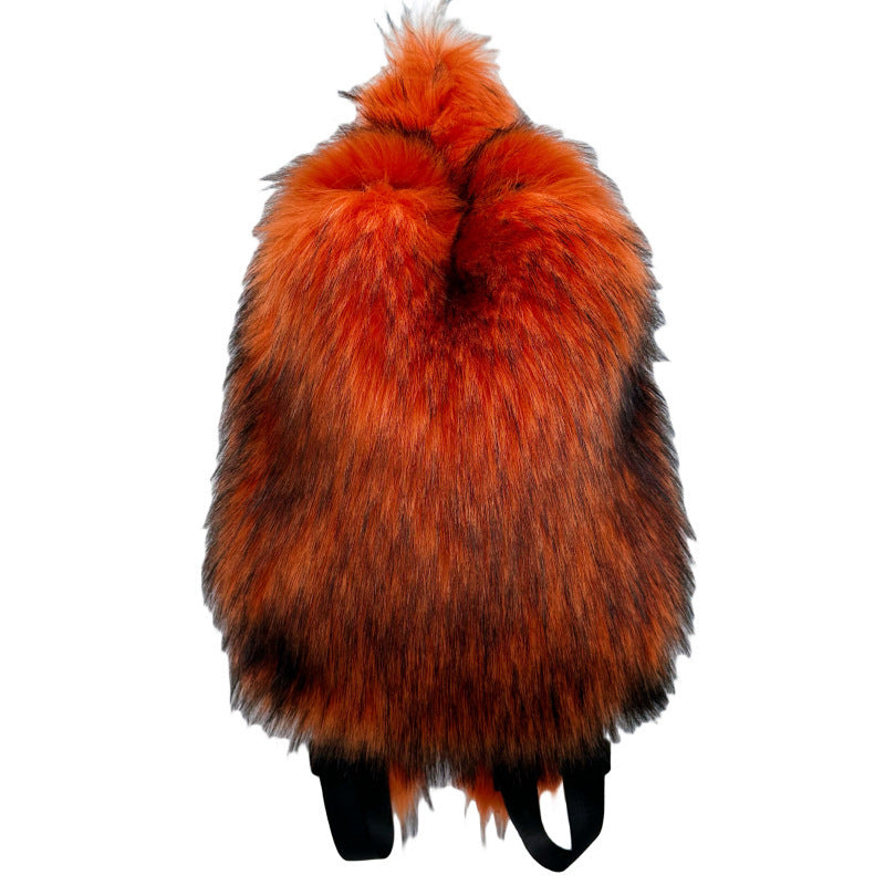Girl Plush Backpack with Fur Hot Style in Various Bright Colors - fur hot girl plush backpack