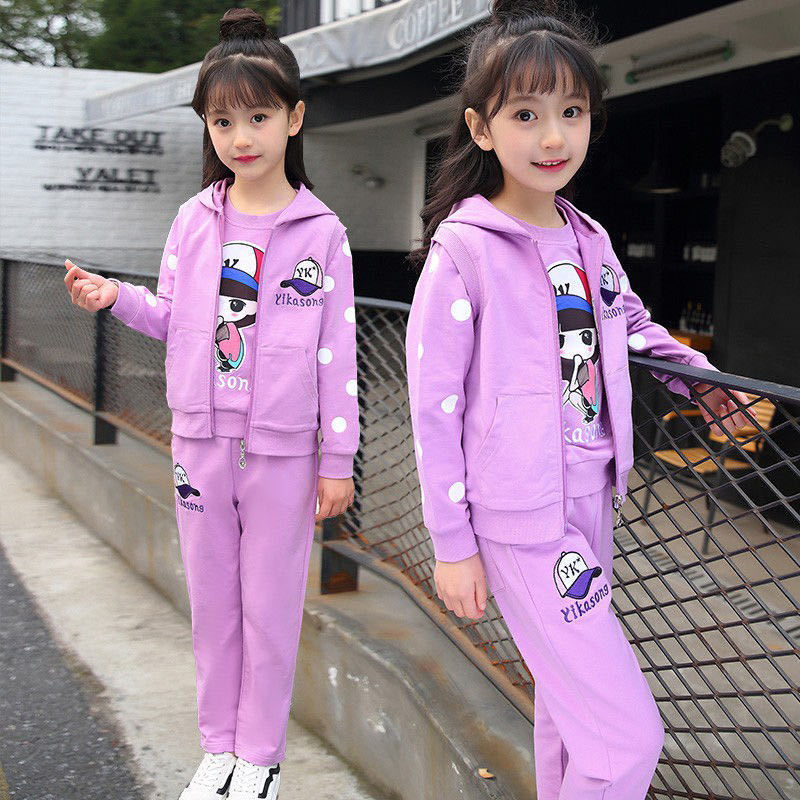 Cartoon Panda and Swallow Fabric Sets in Purple Pink Rose Red for US Buyers - Three-Piece Suit Fashionable Tiny