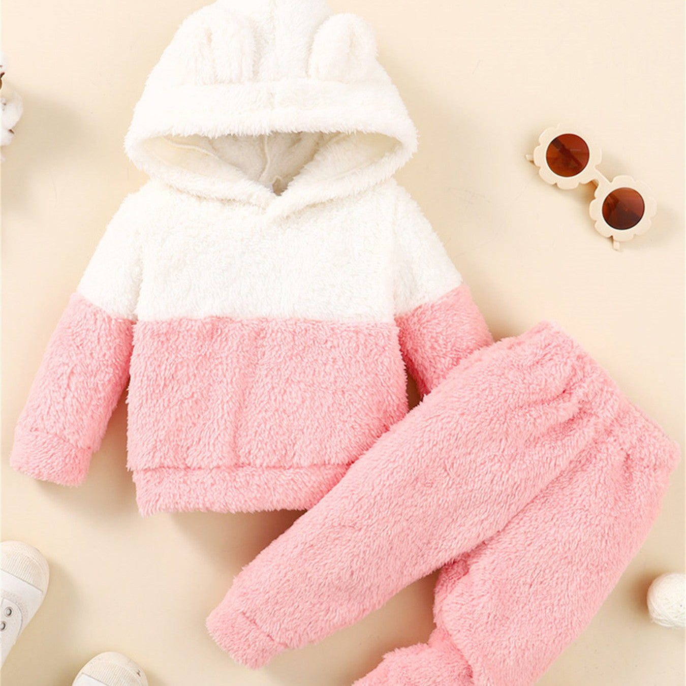 Pink Cotton Suit Shirt and Pants for United States European Sizes - Fashionable Fun: Girls’ Chic Two-Piece Surprise