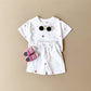 Girls’ Floral T-shirt Comfortable All-match Suit - Floral Fun for Tiny Tots in Comfy Style