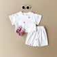 White Floral Baby Suit for 6-24 Months Suitable the United States - Fun Tiny Tots in Comfy Style united states chf