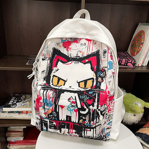 Unisex Cartoon Style Waterproof Nylon Backpack US and CHF Compatible - Pack Your with a Splash of Harajuku Fun united
