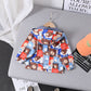 Girls Korean Style Trendy Cartoon Cotton Dress in Light Blue and Orange - Teleplus girls korean style trendy small