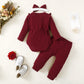 Wine Red Baby Pants for 3-24 Months Ideal United States Shoppers - Tiny Trendsetter Romper Mini Fashionista Fun united