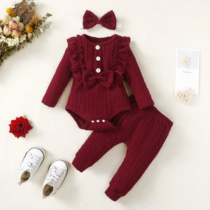 Wine Red Baby Pants for 3-24 Months Ideal United States Shoppers - Tiny Trendsetter Romper Mini Fashionista Fun united