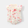 Girls 'Summer Thin Cotton Skocsuit - Różowy kwiatowy