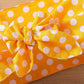 Girls’ Yellow With Polka Dots Suspender Flared Jeans Suit - Sunny Dots and Flare Perfect for Little Fashionistas