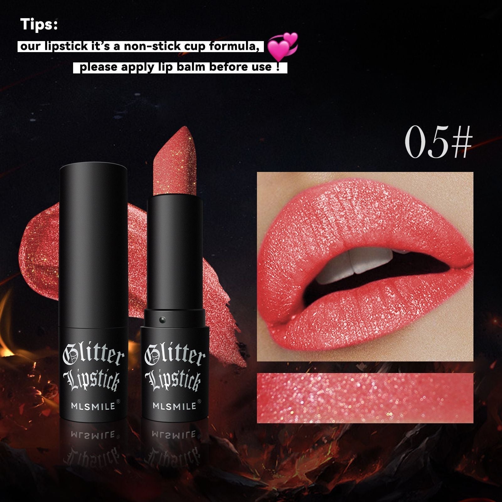Glittering Diamond Lipstick Easy to Apply Moisturizing Waterproof Long-lasting - Teleplus glittering diamond lipstick