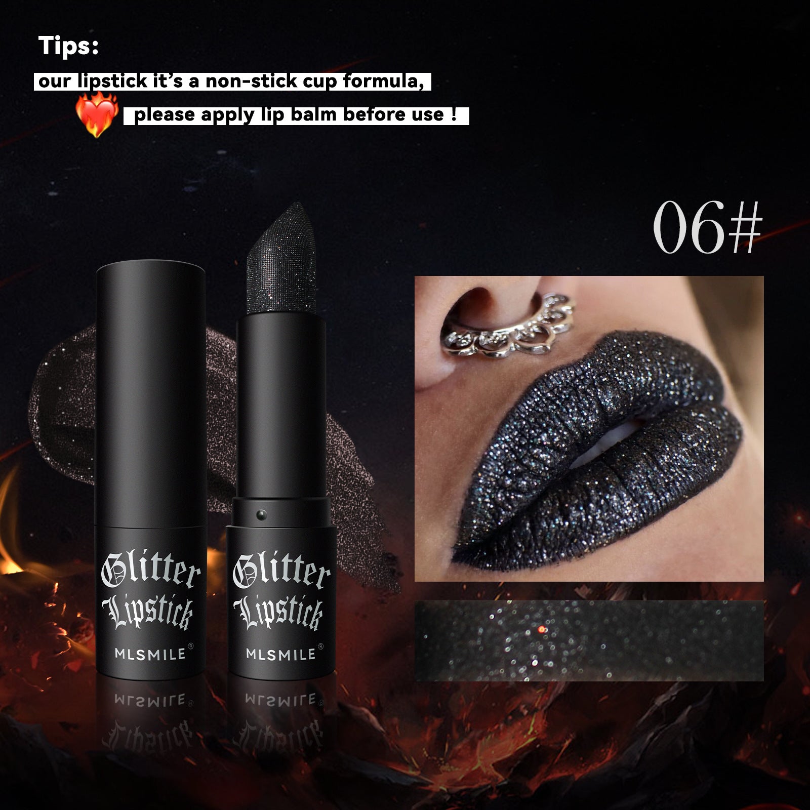 Glittering Diamond Lipstick Easy to Apply Moisturizing Waterproof Long-lasting - Teleplus glittering diamond lipstick