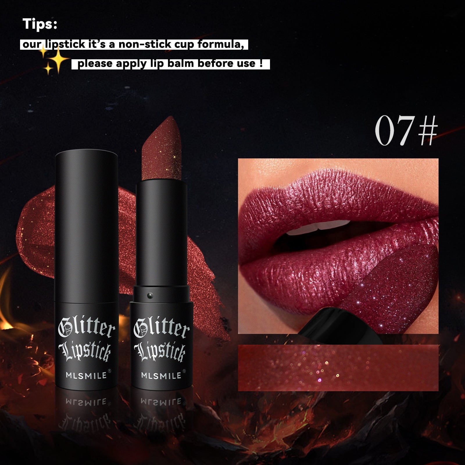 Glittering Diamond Lipstick Easy to Apply Moisturizing Waterproof Long-lasting - Teleplus glittering diamond lipstick