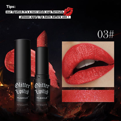 Glittering Diamond Lipstick Easy to Apply Moisturizing Waterproof Long-lasting - Teleplus glittering diamond lipstick